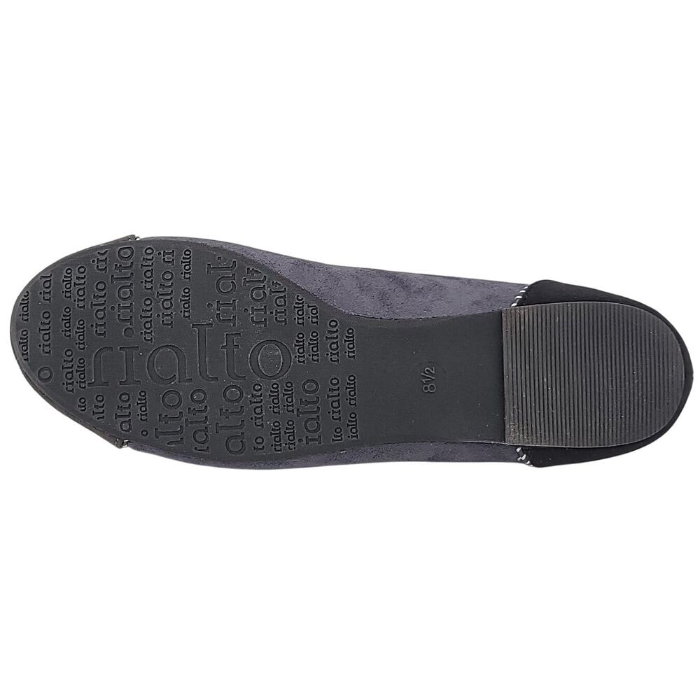 Rialto Women Sailor Cap Toe Ballet Flats Size US 8.5M Black / Grey Multi - Picture 5 of 5